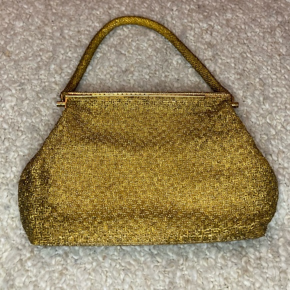 Vintage gold beaded evening bag - Picture 13 of 16